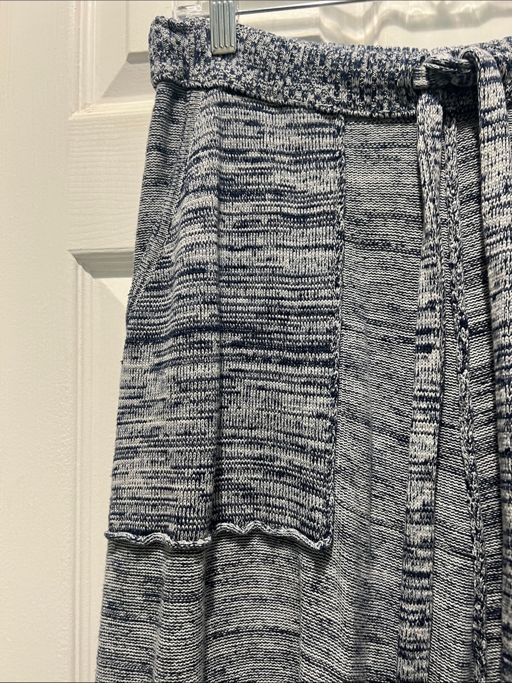 Free People Blue with White Flare Knit Pants - Picture 5 of 12